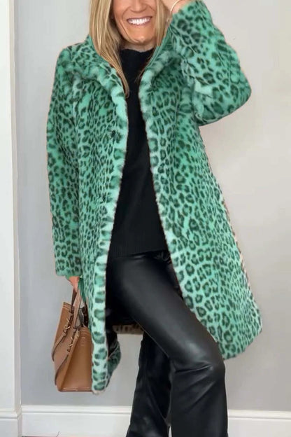 Manteau Leopard Doublure Doudou - Élégance Hiver