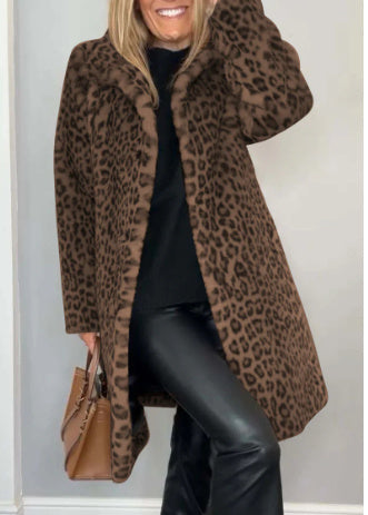 Manteau Leopard Doublure Doudou - Élégance Hiver