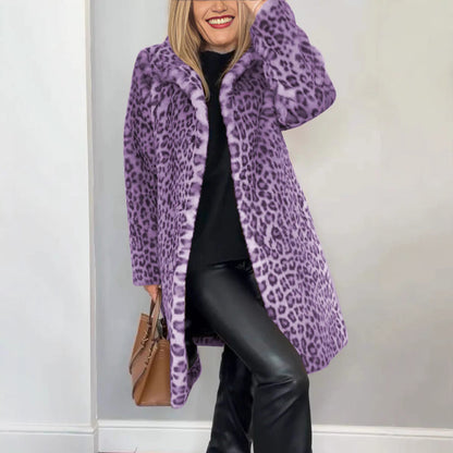 Manteau Leopard Doublure Doudou - Élégance Hiver