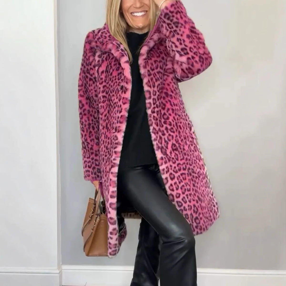 Manteau Leopard Doublure Doudou - Élégance Hiver