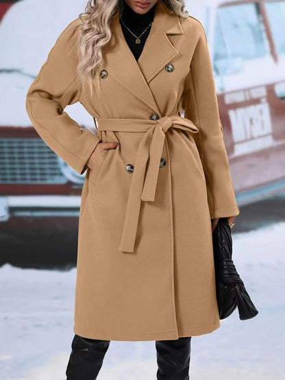 Trench-coat croisé à revers