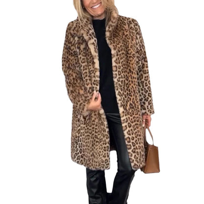 Manteau Leopard Doublure Doudou - Élégance Hiver