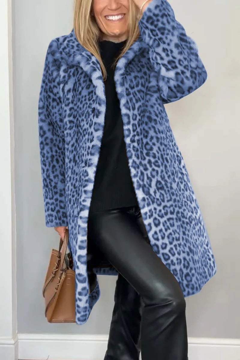 Manteau Leopard Doublure Doudou - Élégance Hiver