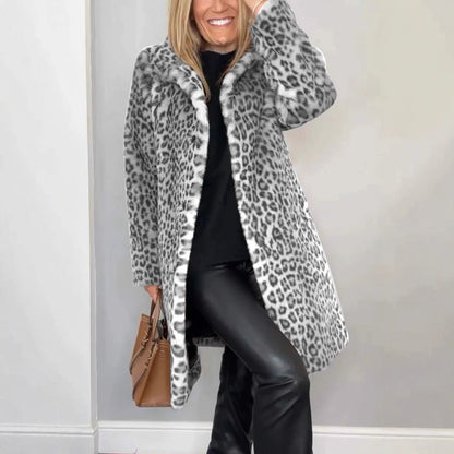 Manteau Leopard Doublure Doudou - Élégance Hiver